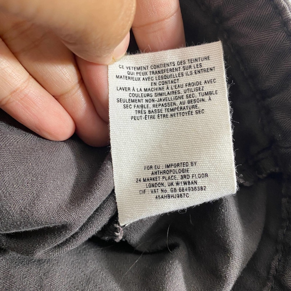 Anthropologie Jacket XS Gray Brown Lace Cargo Utility Long Sleeve Zip Up Hei Hei - Picture 11 of 11